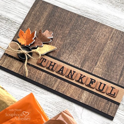 Thankful Card with Foil by Judy Hayes for Scrapbook Adhesives by 3L 