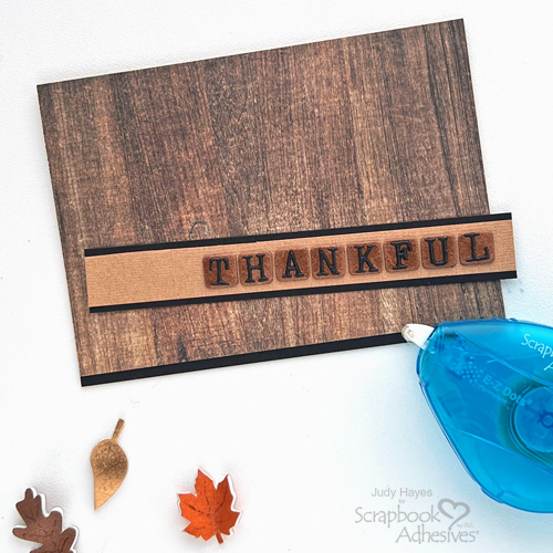 Thankful Card with Foil by Judy Hayes for Scrapbook Adhesives by 3L 