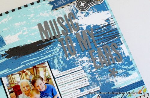Music To My Ears Scrapbook Page by Connie Mercer for Scrapbook Adhesives  by 3L 