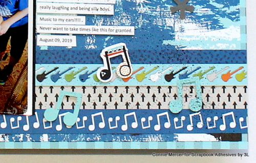 Music To My Ears Scrapbook Page by Connie Mercer for Scrapbook Adhesives  by 3L 