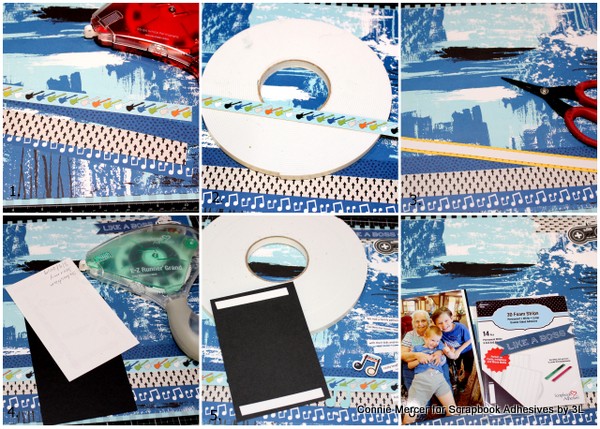 Music To My Ears Scrapbook Page by Connie Mercer for Scrapbook Adhesives by 3L