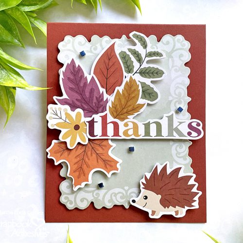 Fall Thanks Card with Dimension by Martha Lucia Gomez for Scrapbook Adhesives by 3L 