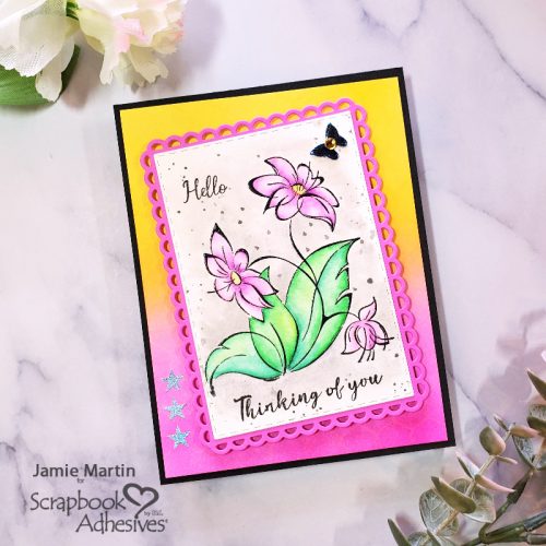Hello Thinking of You Card by Jamie Martin for Scrapbook Adhesives by 3L 
