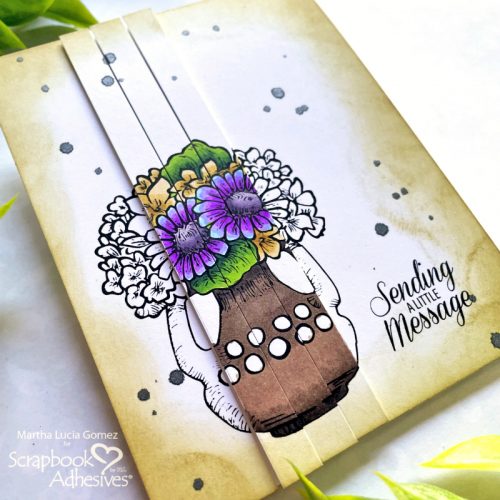 Focal Striped Card Tutorial by Martha Lucia Gomez for Scrapbook Adhesives by 3L
