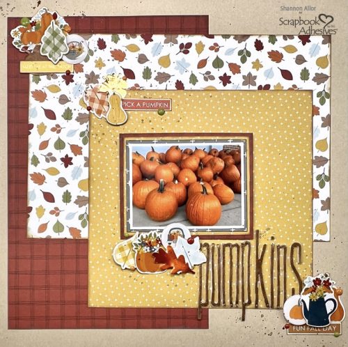 Pumpkins in Fall Layout by Shannon Allor for Scrapbook Adhesives by 3L 