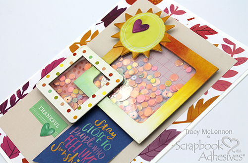 Easy Fall Shaker Card by Tracy McLennon for Scrapbook Adhesives by 3L