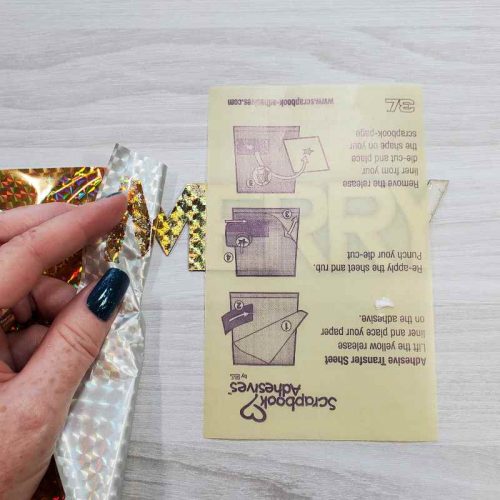 Slimline Foil Merry Christmas Card by Jamie Martin for Scrapbook Adhesives by 3L