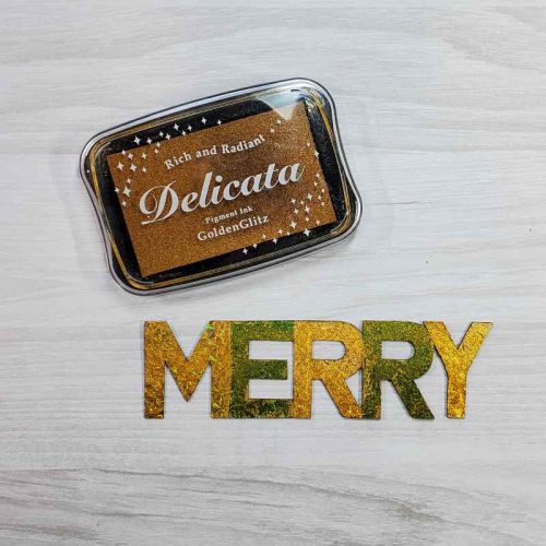 Slimline Foil Merry Christmas Card by Jamie Martin for Scrapbook Adhesives by 3L