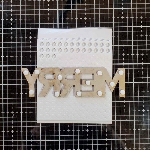 Slimline Foil Merry Christmas Card by Jamie Martin for Scrapbook Adhesives by 3L