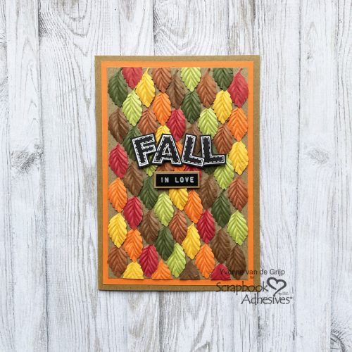 Textured Fall in Love Card by Yvonne van de Grjip for Scrapbook Adhesives by 3L