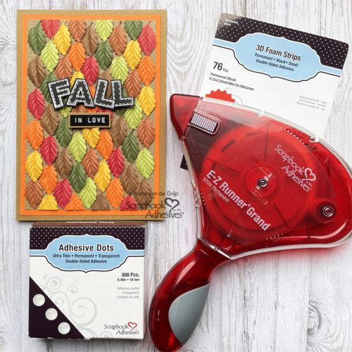 Textured Fall in Love Card by Yvonne van de Grjip for Scrapbook Adhesives by 3L