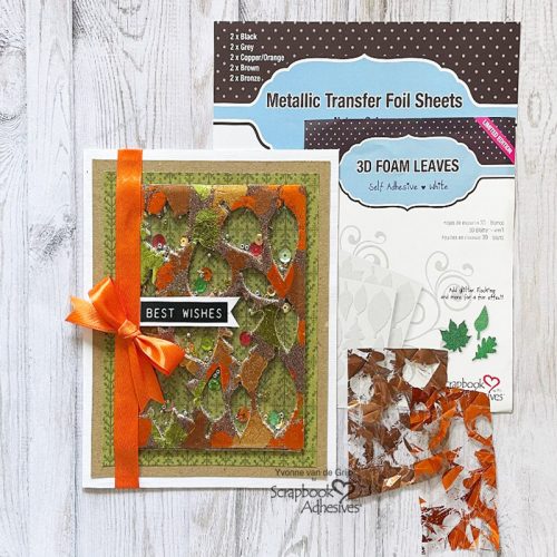 Best Wishes Fall Shaker Card by Yvonne van de Grijp for Scrapbook Adhesives by 3L 