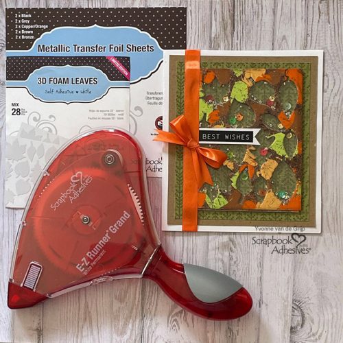 Best Wishes Fall Shaker Card by Yvonne van de Grijp for Scrapbook Adhesives by 3L 