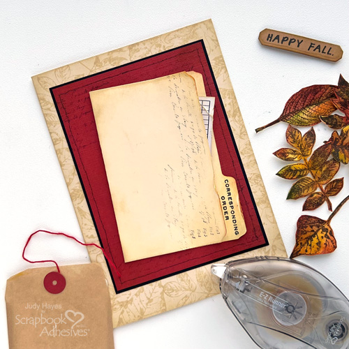 Happy Fall Leaves Card by Judy Hayes for Scrapbook Adhesives by 3L 