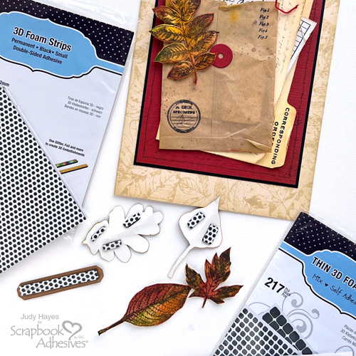 Happy Fall Leaves Card by Judy Hayes for Scrapbook Adhesives by 3L 