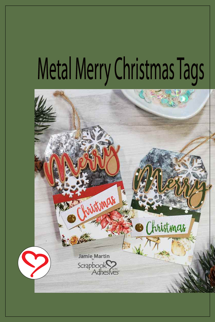 Metal Christmas Tags by Jamie Martin for Scrapbook Adhesives by 3L Pinterest
