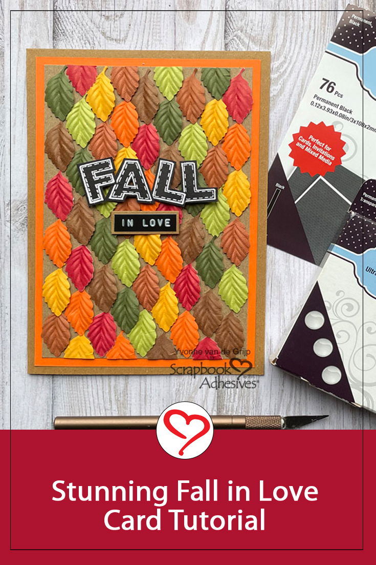 Textured Fall in Love Card by Yvonne van de Grjip for Scrapbook Adhesives by 3L Long Pin