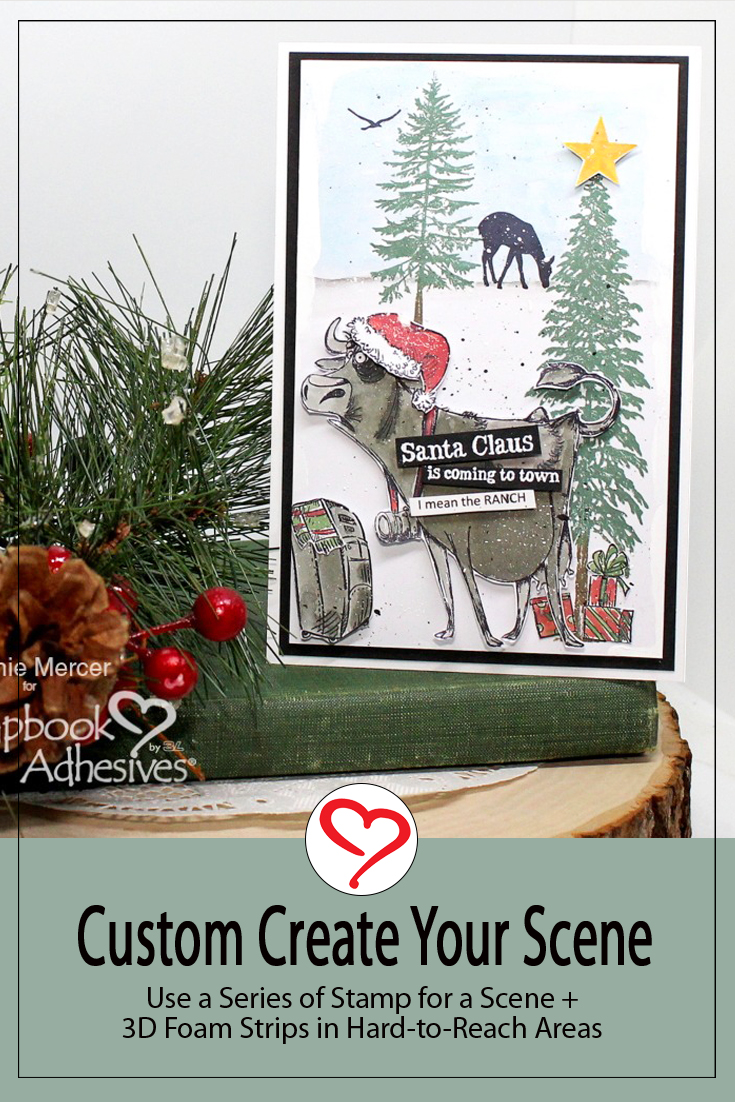 Santa at the Ranch Card by Connie Mercer for Scrapbook Adhesives by 3L Pinterest 