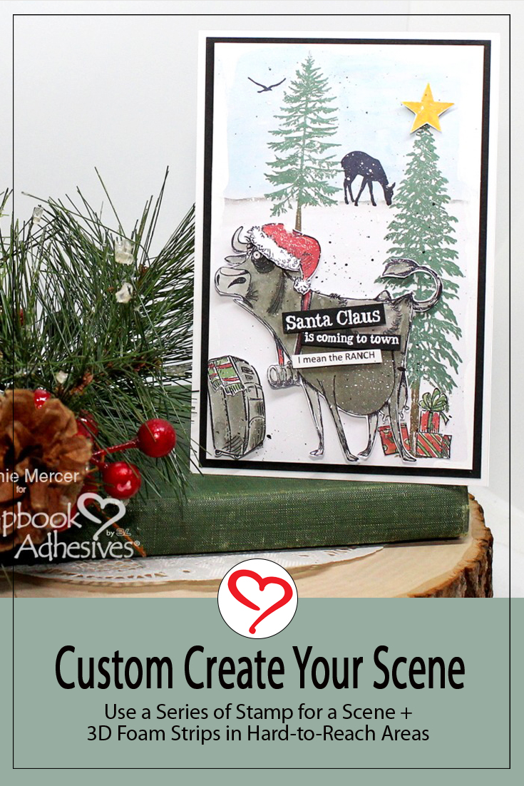 Santa at the Ranch Card by Connie Mercer for Scrapbook Adhesives by 3L Pinterest
