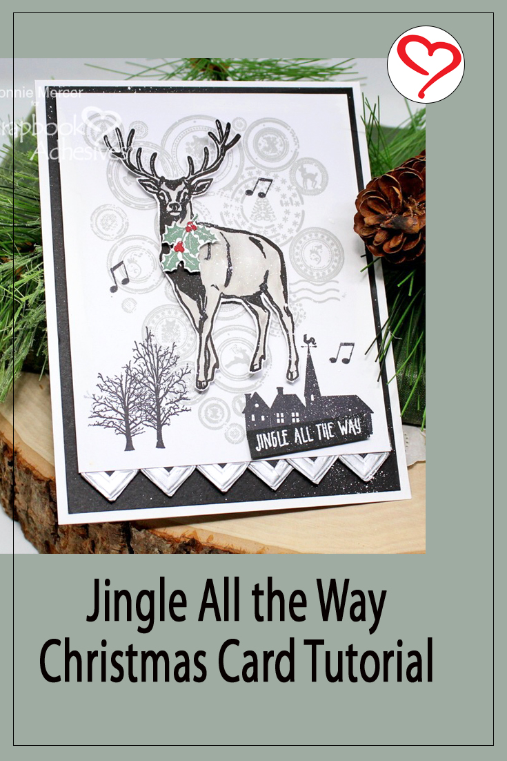 Jingle All The Way Christmas Card by Connie Mercer for Scrapbook Adhesives by 3L Pinterest 