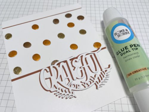 Foiled Dots Grateful Card Tutorial by Martha Lucia Gomez for Scrapbook Adhesives by 3L