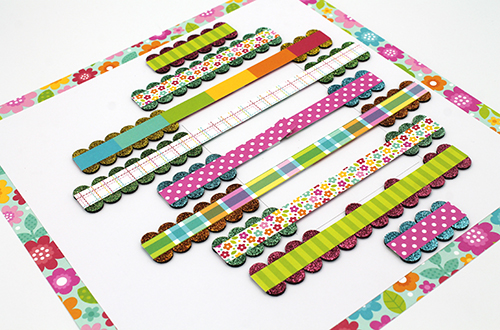 DIY Glitter Scalloped Border by Tracy McLennon for Scrapbook Adhesives by 3L 