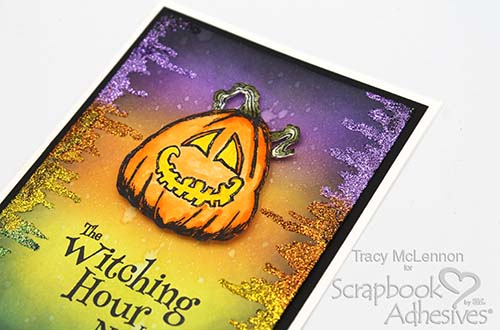 Creepy Glitter Halloween Card by Tracy McLennon for Scrapbook Adhesives by 3L 