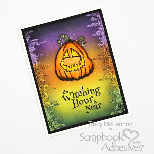 Creepy Glitter Halloween Card by Tracy McLennon for Scrapbook Adhesives by 3L 