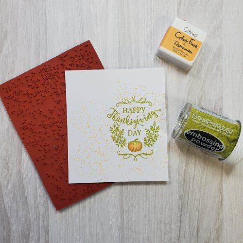 Dotted Happy Thanksgiving Card by Jamie Martin for Scrapbook Adhesives by 3L 