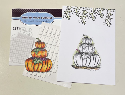 Thanksgiving Pumpkin Card by Yvonne van de Grijp for Scrapbook Adhesives by 3L 