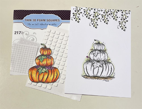 Thanksgiving Pumpkin Card by Yvonne van de Grijp for Scrapbook Adhesives by 3L