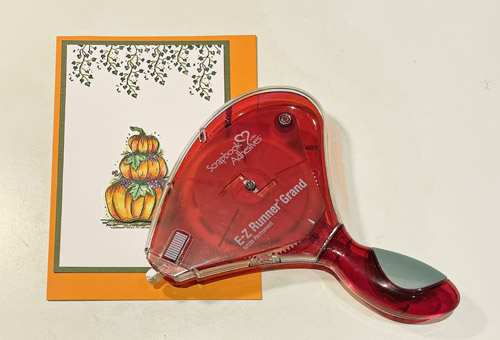 Thanksgiving Pumpkin Card by Yvonne van de Grijp for Scrapbook Adhesives by 3L 