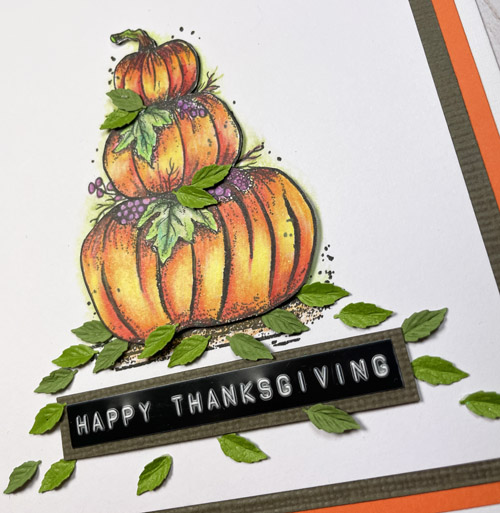 Thanksgiving Pumpkin Card by Yvonne van de Grijp for Scrapbook Adhesives by 3L 