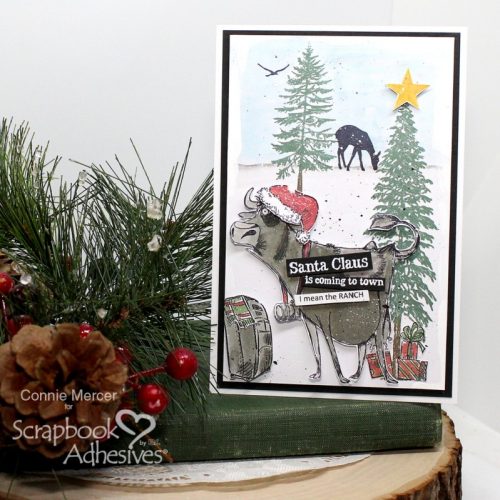 Santa at the Ranch Card by Connie Mercer for Scrapbook Adhesives by 3L 