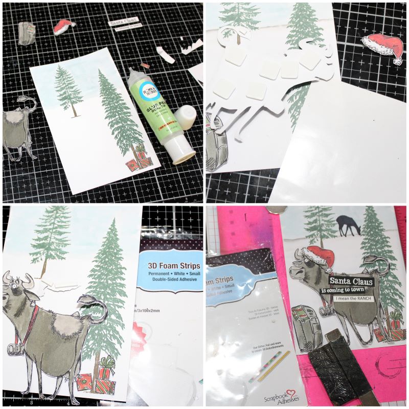 Santa at the Ranch Card by Connie Mercer for Scrapbook Adhesives by 3L