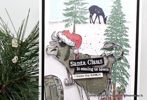 Santa at the Ranch Card by Connie Mercer for Scrapbook Adhesives by 3L