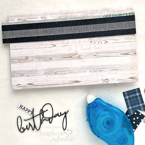 Themed Papers for a Masculine Birthday Card by Judy Hayes for Scrapbook Adhesives by 3L 