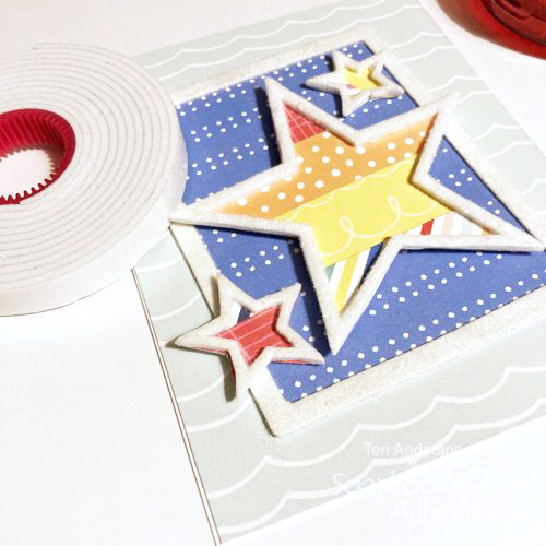 Happy Birthday Stars Card by Teri Anderson for Scrapbook Adhesives by 3L 