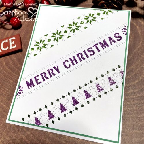 Glittered Christmas Card by Martha Lucia Gomez for Scrapbook Adhesives by 3L 