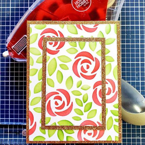 Layered Glitter Thank You Card by Jamie Martin for Scrapbook Adhesives by 3L