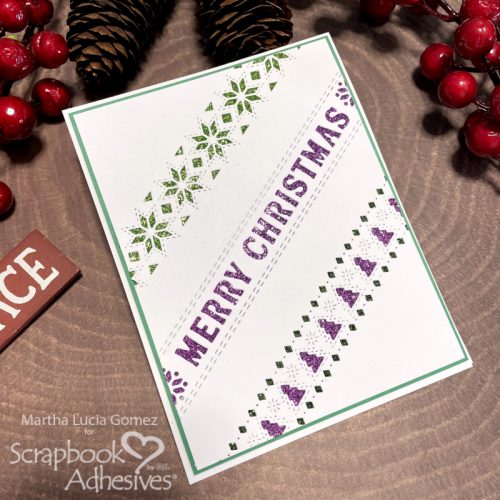 Glittered Christmas Card by Martha Lucia Gomez for Scrapbook Adhesives by 3L 