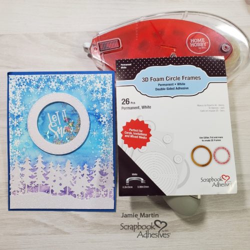 Watercolor Winter Shaker Card by Jamie Martin for Scrapbook Adhesives by 3L