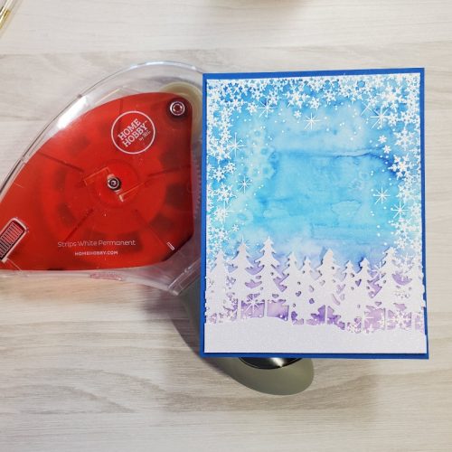 Watercolor Winter Shaker Card by Jamie Martin for Scrapbook Adhesives by 3L 