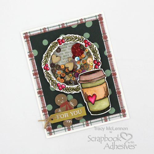 Holiday Coffee Shaker Card by Tracy McLennon for Scrapbook Adhesives by 3L 