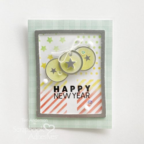 Happy New Year Frame Card by Teri Anderson for Scrapbook Adhesives by 3L