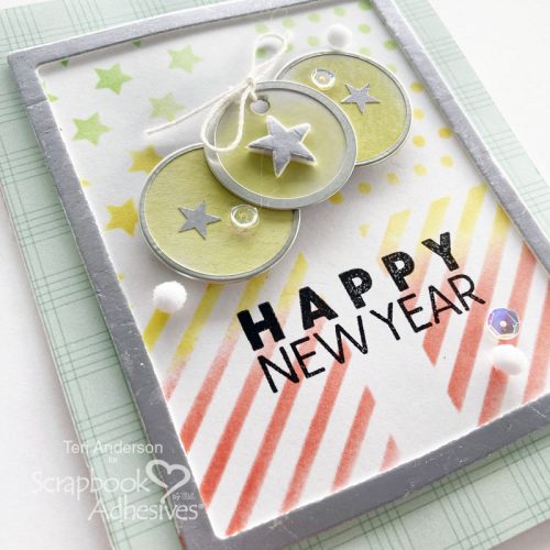 Happy New Year Frame Card by Teri Anderson for Scrapbook Adhesives by 3L 