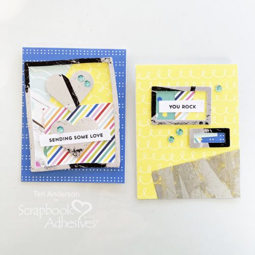 Two Tone Foil Cards by Teri Anderson for Scrapbook Adhesives by 3L