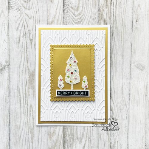 Sparkly Christmas Tree Card by Yvonne van de Grijp for Scrapbook Adhesives by 3L