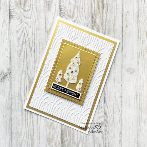 Sparkly Christmas Tree Card by Yvonne van de Grijp for Scrapbook Adhesives by 3L