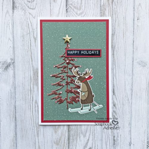 Happy Holidays Card by Yvonne van de Grijp for Scrapbook Adhesives by 3L 